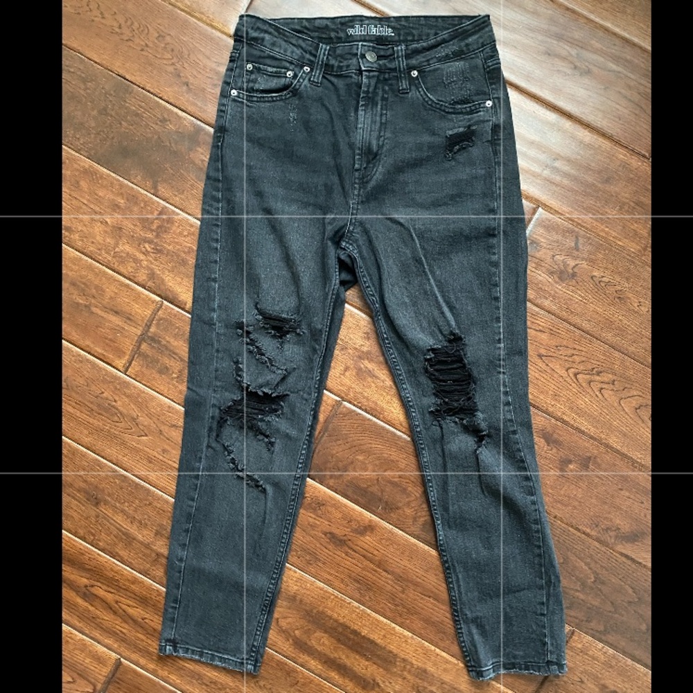Wild Fable High Rise Black Mom Jeans